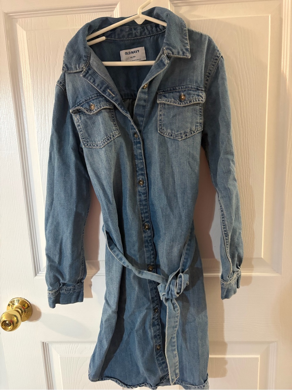 Old Navy Light Blue Denim Jacket Dress